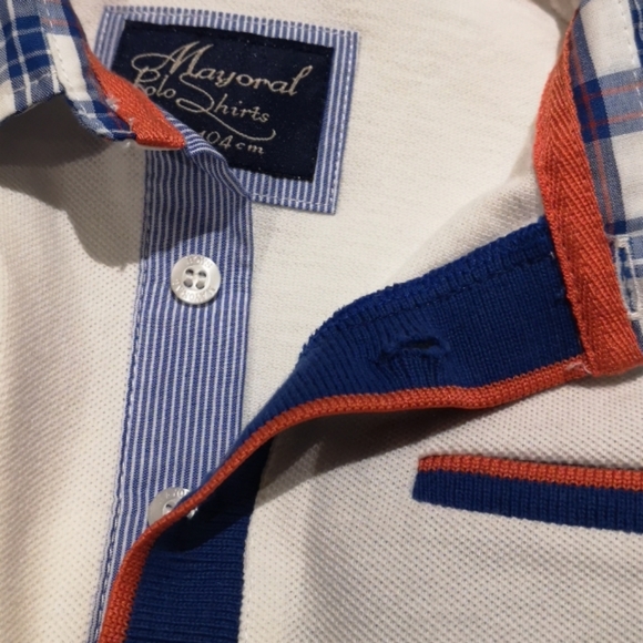 Mayoral white polo shirt boys size 4 - Picture 5 of 10